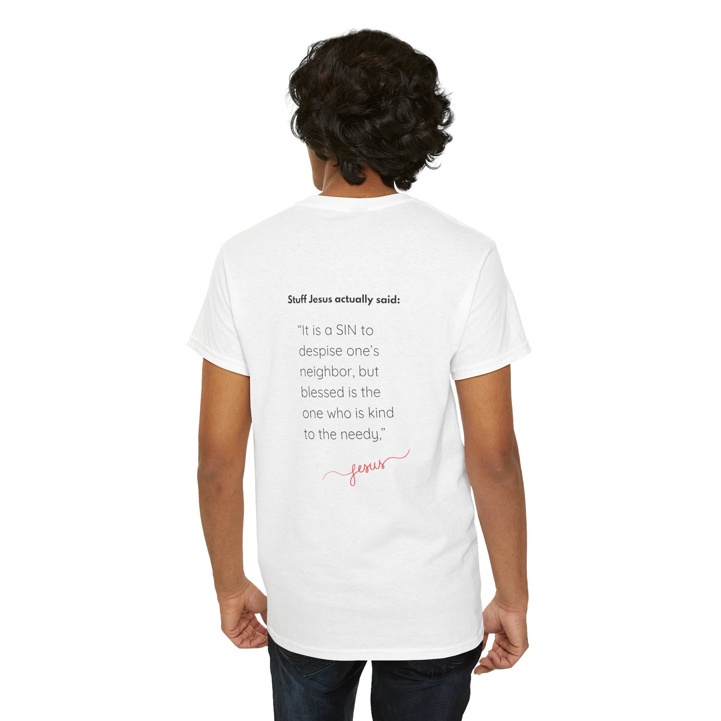 Inspiring Unisex Heavy Cotton Tee: Kindness Quotations, Great Gift for Friends, spiritual Apparel, Casual Wear, Everyday Comfort, protest, jesus